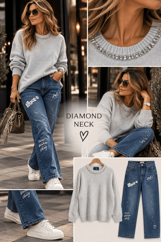 Diamond neck grå