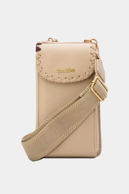 Valentina Mobil Veske beige