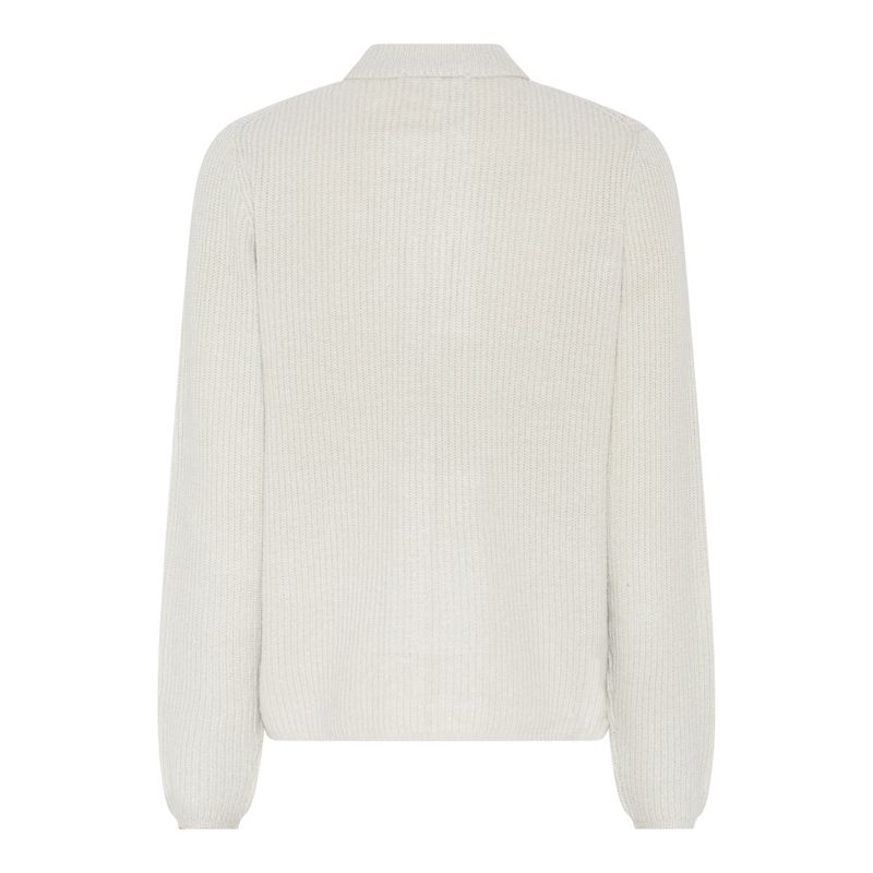 Lea Rib cardigan offwhite