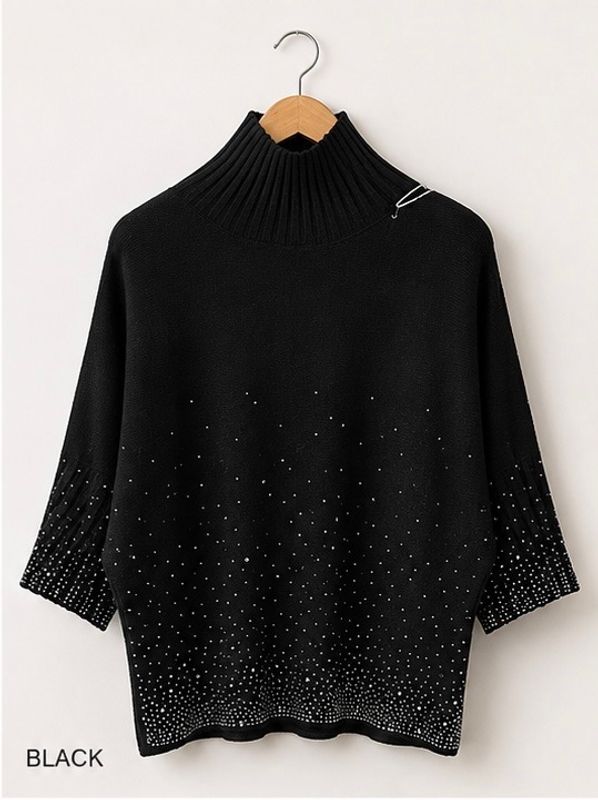 Sauro glitter polo svart