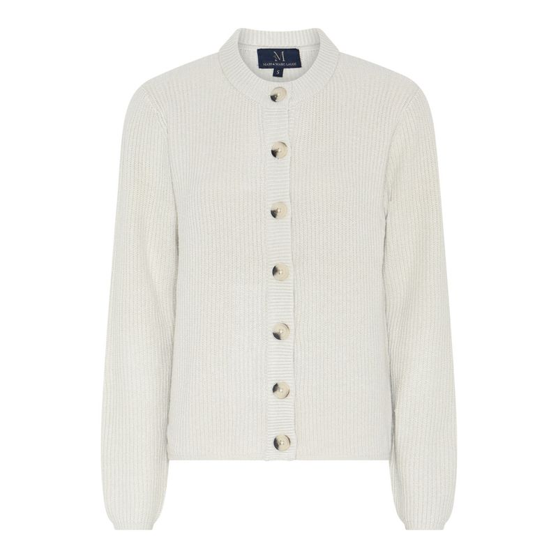 Lea Rib cardigan offwhite