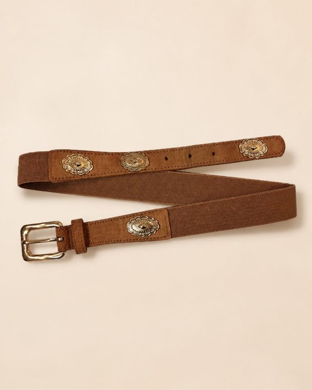 Belte med detaljer camel