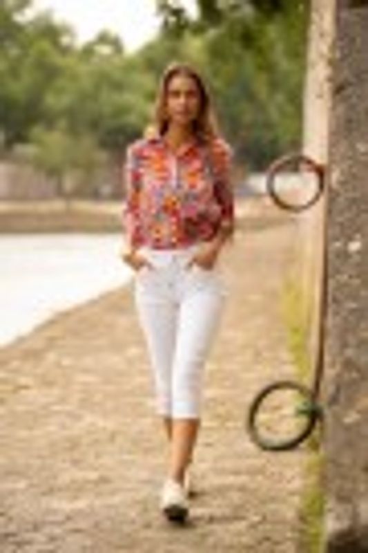 Sienna Capri Hvit Bukse 