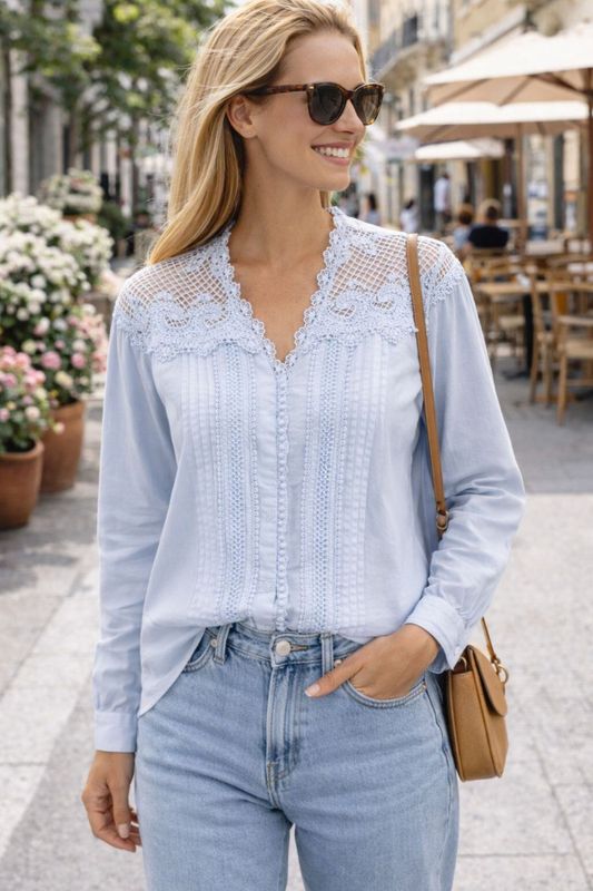 Karina bluse blå