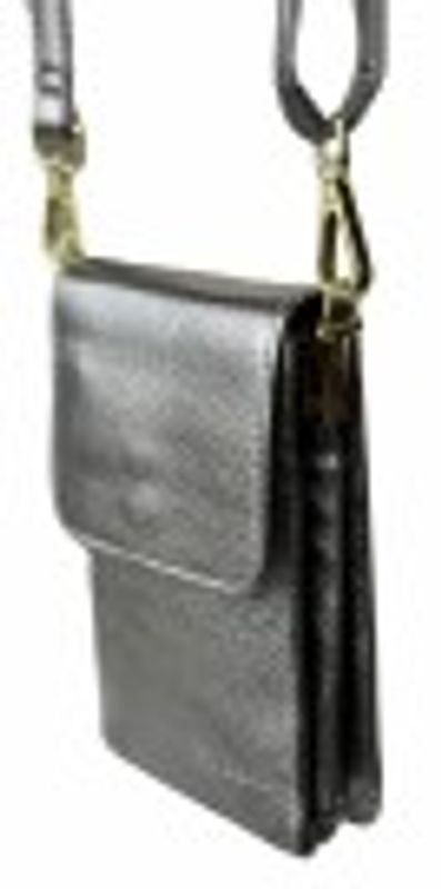 Bronze skinnveske m gull