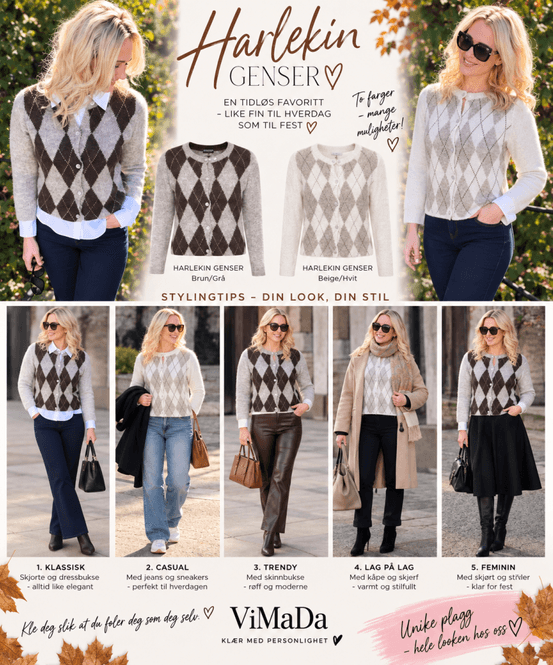 Hovedbilde Harlekin cardigan lang erm beige