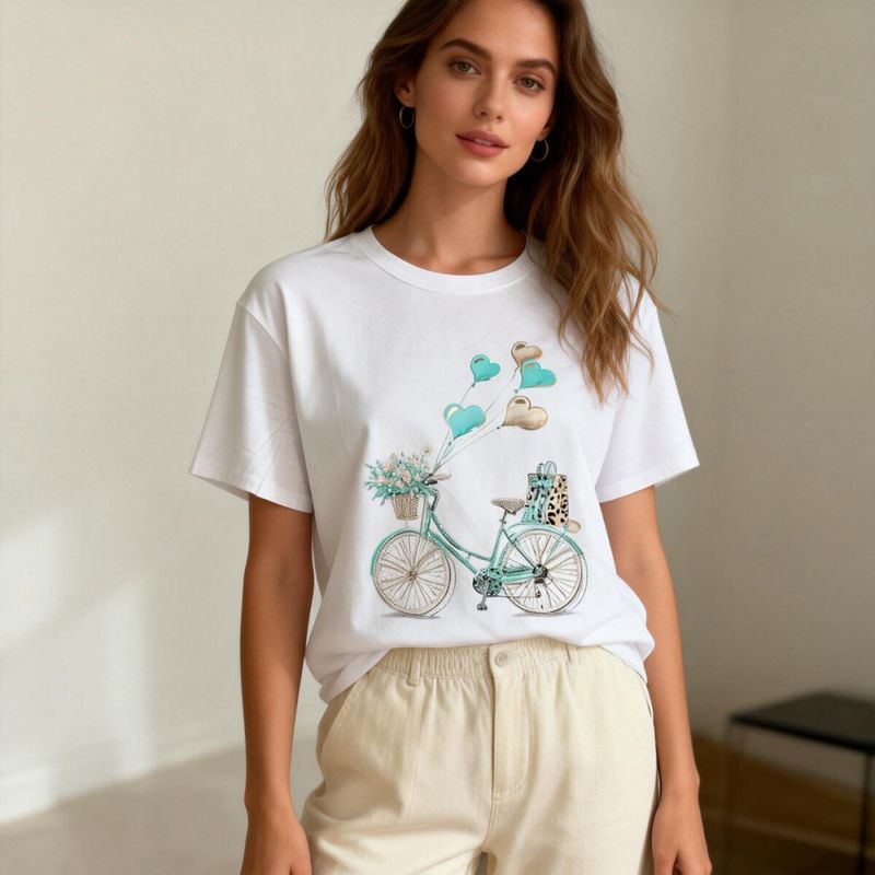 Sykkel tshirt turkis