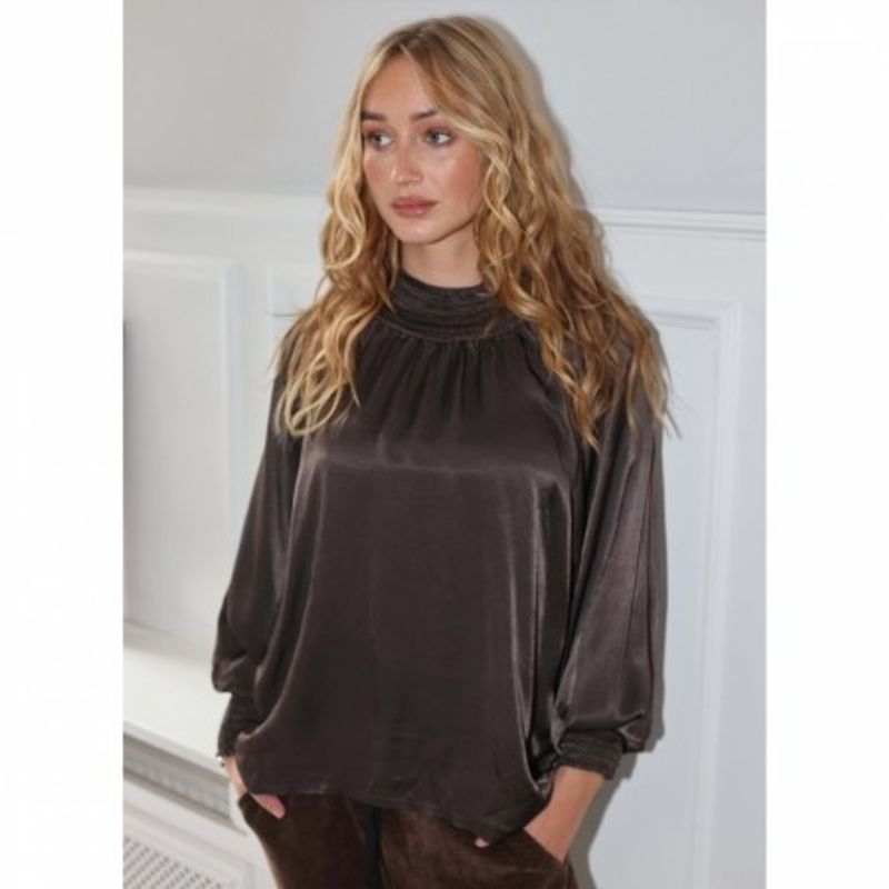 Mia bluse brun 